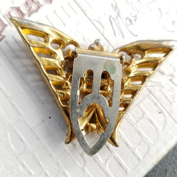 Relisted - Vintage Art Deco butterfly dress clip rhinestone - Picture 12 of 13